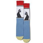 Hot Sox mens Men's Humanistic Cat Crew Casual Sock, Multi, 6 - 12.5 Large US