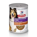 Hill's Science Diet Adult Sensitive Stomach & Skin Canned Dog Food, Tender Turkey & Rice Stew, 354g (12 Pack) wet dog food