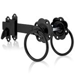 XFORT® Black Ring Gate Latch, Garden Gate Latch, Door Catch, Gate Latches, Gate Latch, Door Latch, Gate Lock, Door Latches, Garden Gate Latches and Catches, Shed Door Latch, Shed Latch, Gate Fixings.