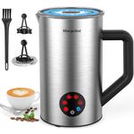 Milk Frother Electric 6 in 1 - Automatic Milk Frothers 350ml Milk Steamer and Warmer Stainless Steel Milk Heater Hot Chocolate Milk Foamer for Latte Coffee