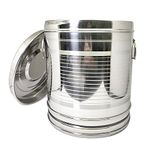 BARTAN HUB Stainless Steel Large Rice/Flour(Aatta) Container/Storage Set of 1 (Dishwasher Safe, 30 KG, Tea, Coffee, Sugar Container)