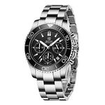 BY BENYAR Analog Men's Watch, Chronograph Luminous; 100m Waterproof Scratch-Resistant Stainless Steel Watch Classic Business Durable Versatile Hand Watch for Men