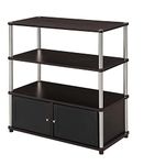 Convenience Concepts Designs2Go Highboy TV Stand, Espresso/Black Doors, wood