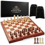 Chess Set Wooden Board Games 38cm T