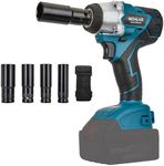 Nichilas Cordless Impact Wrench for MAKITA 18V BL Series Batteries, Brushless Motor Impact Wrench Driver with 2 IN 1 Work Head, 420Nm Torque (NO BATTERY)