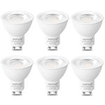 6 Pack 5W 120V GU10 LED Bulb, 400LM 5000K Daylight White Natural Light, 50W Equivalent Reflector Flood Replacement Light Bulbs for Kitchen Hood,Ceiling Fan,Table Lamps