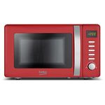 Beko Solo Retro Microwave MOC20200R |Retro Red Design | 20L Capacity| 800W Power | Includes Auto-Cook Menu, Defrost Function & Digital Programmer