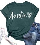 Auntie T Shirt Women Cute Love Hear