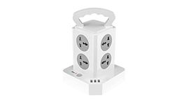 GM 3280 Cuba Power Strip with 2 USB 3.1A, Master Switch, 8 International Socket, Safety Shutter, 1.8 mtr Cable