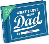 Knock Knock What I Love about Dad Book Fill in the Love Fill-in-the-Blank Book Gift Journal, 4.5 x 3.25-inches