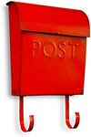 NACH Euro Aged Red Mailbox with New