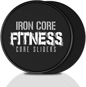 Iron Core Fitness Foot Sliders for Working Out Core– Set of Exercise Sliders Gliders Gliding Discs. Core Sliders for Full Body Exercise on Carpet