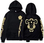 Sybnwnwm Black Clover Hoodies for Men Asta Cosplay Costume Jacket Hoodie Pullover Hooded Sweatshirt, Black, XL