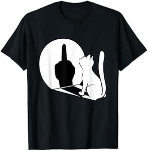 Chat majeur drôle avec doigt d'honneur T-Shirt