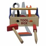 Tantrums Wooden Tool Kit Set with Tool Box | Pretend Play Portable Construction Tools Box Toys for Kids | 3+ Years