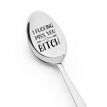 Long Distance Relationship Gifts for BFF Best Friend Birthday Leaving Gift for Brother Sister Moving Going Away Gift for Bestie I Miss Love You Engraved Coffee Tea Spoon Gifts