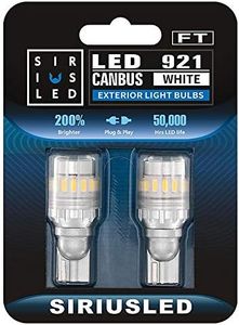 SIR IUS LED - FT- 921 922 579 LED Canbus Reverse Backup Trunk Light Bulb for Car Truck Super Bright High Power 3030+4014 SMD White 6500K Pack of 2