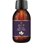 Pure World Natural MCT Oil 100ML 100% Pure and Undiluted. Premium Quality MCT Oil. Natural C8 & C10 Vegan