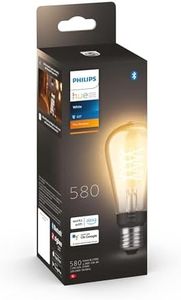 Philips Hue White E27 LED Lamp, Filament, Warm White, Dimmable, Controllable via App, Compatible with Amazon Alexa (Echo, Echo Dot)