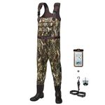 HISEA Basics Neoprene Chest Waders Duck Hunting Bootfoot Waders for Men with Boots Waterproof Camo Fishing Waders