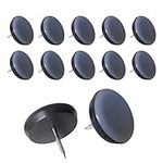 Chair Glides 1" 12/40PCS Nail On PTFE (Teflon) Furniture Sliders for Carpet or Wooden Floors Teflon Noise Cancelling (Round,25 * 25mm, 12)