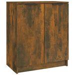 vidaXL Shoe Cabinet - Durable Engineered Wood in Smoked Oak, Ample Storage Space, Perfect Decor Surface, Easy Assembly-59x35x70 cm