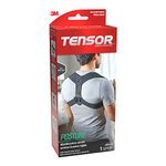 Tensor Posture Corrector, Adjustable Back Support, for Women and Men, Helps Promote Proper Posture, Black