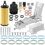 Aluminum Engine Oil Cooler and Oil Filter Housing Adapter Gaskets Sensor Fit for 2011-2016 Chrysler 200 300, Dodge Charger, Grand Cherokee, ProMaster 3.6L V6 | 5184304AE, 926-959, 68105583AF, 926-876