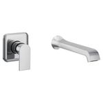 Moen WT901 Genta LX Single Handle Wall Mount Filler High Flow Tub Faucet with 10" Spout Reach, Chrome