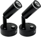 Dream Lighting RV LED Reading Lights with USB Wall Mount 12V Motorhome Trailer Couch Bedside Spot Lamp Blue and Warm White Light with Dimmer Switch Pack of 2