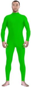 Aniler Men's and Women's Spandex Headless and Without Gloves Socks Zentai Costume Bodysuit Stretchy Cosplay Unitard Body Suit (X-Large, Lime Green)