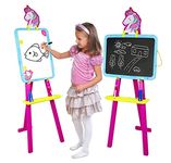 LONGMIRE Magnetic Writing Activity Board for Kids with Stand White Board Black Board for Boys Girls Board for Home Kids School with Plastic Frame Made in India (Magnetic Board)