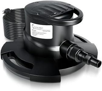 LANCHEZ 1/2HP Automatic Swimming Pool Cover Pump, 2000GPH Submersible Water Sump Pump with Check Valve & 3 Adapters, 25ft Power Cord, Removal for Swimming Pool, Rooftops, Water Beds and more