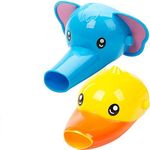 Faucet EFaucet Extender for Kids Babies Children - Set of 2 Animal Extenders for Faucets Sink Hand Washing Funny faucet (Elephant + Ducks)