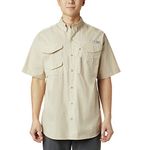 Columbia Men's Bonehead Short Sleeve Fishing Shirt (Fossil, 2XT), Fossil, 2X Tall