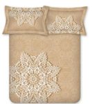 Bombay Dyeing 100% Cotton King Size Bedsheet Set, 250 Thread Count, 274cm x 274cm, with 2 Pillow Covers (Brown)