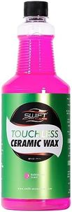 Swift Touchless Ceramic Foamable Wax (32 Oz) – Spray On/Rinse Off For High-Gloss, Hydrophobic Protective Layer | For Foam Cannon & Foam Pump Sprayer After Car Wash | Wax Cars, Trucks, RV’s & More!