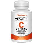 Liposomal Vitamin C Capsules 2000mg - High Strength Gluten Free & Ascorbic Acid - Immune Support Antioxidant Supplement - Non-GMO