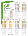 G9 LED Bulb, Warm White 3000K G9 LED Bulbs, 5W 560LM G9 Capsule Bulb LED, Non Dimmable Energy Saving Light Bulb for Chandelier, Ceiling Lights, Wall Light, Crystal Lamp, Ceiling Fan Light - 6 Packs