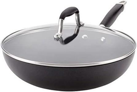 Anolon Advanced Home 30cm Covered Ultimate Pan – Nonstick Frypan with Lid, Hard Anodised Cookware, Oven Safe to 200°C, Deep Onyx Finish, SureGrip Handle, Durable & Stylish