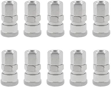 10PCS Air Plug Kit, TTZEZE NPT Male Plug, Industrial Air Coupler Plug Socket Connect Adapter,Pneumatic Air Hose Fittings,Air Compressor Quick Connector (1/4''Male x Length 44.9mm x 25mm OD)