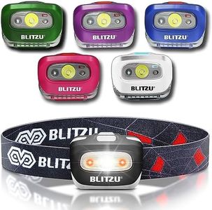 BLITZU Headlamps for Adults, Camping Accessories Clearance, Camping Gear Equipment, Head Lamp to Wear, Head Flashlight, Camping Essentials for Family, Camper, Kids, Adults, Headband Light, Black