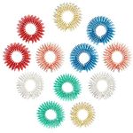 ASTER 12 Pieces Spiky Sensory Finger Rings Acupressure Ring Set Great Spikey Fidget Ring Fidget Sensory Toys for Silent Stress Reducer and Massager Improves Blood Circulation