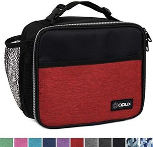 OPUX Lunch Box for Kids, Boys, Girls | Insulated Soft Lunch Bag for Men Women | Leakproof Reusable Durable Thermal Lunch Pail for School Work Office (Red)