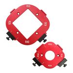 2Pcs Corner Jig Template for Router Table Radius Chamfer, 8 in 1 Aluminum Alloy Edge Trimming Round Corner Template for Woodworking Picture Frame Cutting Outer Diameter R10 R15 R20 R25 R30 R35 R40 R50