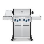 Broil King 677347 Baron S 490 Pro IR 4-Burner Natural Gas Grill in Stainless Steel with Infrared Side Burner and Rear Rotisserie Burner Pellet Ready