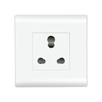 Wipro Northwest (Nowa) Switch Combo of 2M Plate + 16A 3Pin Socket- White (Kit 4)