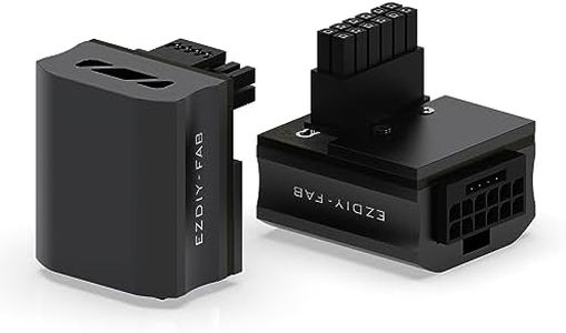 EZDIY-FAB 12VHPWR 12+4 Pin Angle Connector Power Adapter for RTX40' Series Graphics Card, Supports 600W Output, Comptatible to RTX4090,4080,4070ti -90 Degrees RVS Type- Black