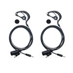 BVMAG Walkie Talkie Earpiece with Mic PTT G Shape Headset for Cobra Microtalk Cxt195 Cx112 PX655 ACXT1035r ACXT145 ACXT545 RX385 RX685 Walkie Talkie Two Way Radio 2Pack