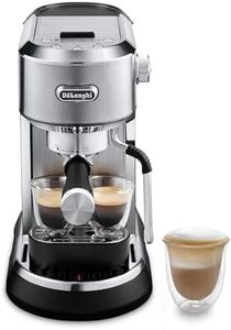 De'Longhi Dedica Maestro EC900.M, Compact Coffee Machine with Milk Frother, Traditional Barista Pump Espresso Machine, My Latte Art Technology, Coffee and Cappuccino Maker, 1450W, Metal
